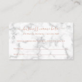 フレンドを参照シンプルバラエレガント金ゴールド大理石 紹介カード (裏面)