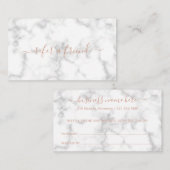 フレンドを参照シンプルバラエレガント金ゴールド大理石 紹介カード (正面/裏面)