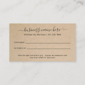 フレンドエレガントスクリプトを参照素朴する 紹介カード (裏面)