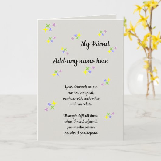 フレンドカード カード (黄色い花)