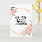 フレンドカード、美的フローラ友情引用文アート カード (黄色い花)