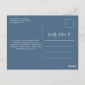 フレンドギビングのディナー招待 秋の花 ポストカード (裏面)