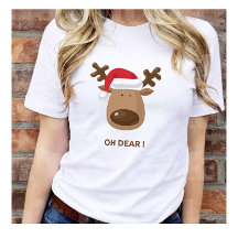 フレンドギビングのプレゼントに最適な「なんてこった！」トナカイのTシャツ