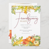 フレンドギビングの宴　感謝祭のディナー 招待状 (正面/裏面)