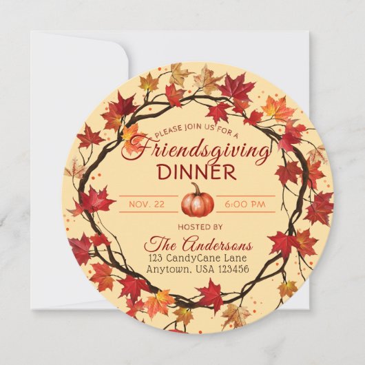 フレンドギビングペーパー 招待状 (正面)