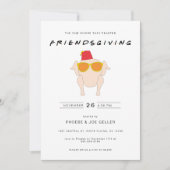 フレンドギビング招待状（ターキー感謝祭付き） 招待状 (正面)