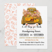 フレンドギビング・ディナーの招待状 招待状 (正面/裏面)