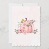 フレンドギビング 水彩パンプキン ピオニー ピンク 招待状 (裏面)