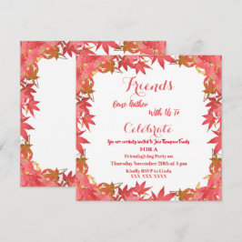 フレンドギビング 秋 紅葉 招待状