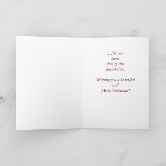 フレンドクリスマスハートオンツリーシンプルジョイス シーズンカード (内部)