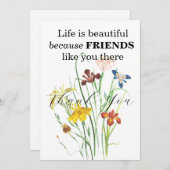 フレンドサンキューカード 招待状 (正面/裏面)