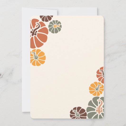 フレンドサンドディナーアーチ秋テラコッタパンプキンス 招待状 (裏面)