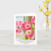 フレンドシップことわざFor Anyone Pink Tulips カード (黄色い花)