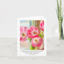 フレンドシップことわざFor Anyone Pink Tulips