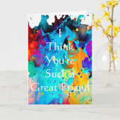 フレンドシップアメージング引用文カラフルレインボー カード (黄色い花)