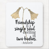 フレンドシップエレガント引用文金ゴールド水カラーフローラ マウスパッド (正面)