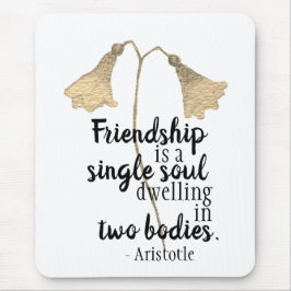 フレンドシップエレガント引用文金ゴールド水カラーフローラ マウスパッド