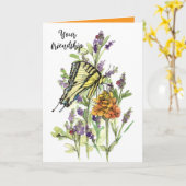 フレンドシップガーデン私のハート蝶の花 カード (黄色い花)
