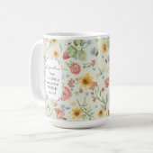 フレンドシップギフトウォーターカラーフローラバタフライミント コーヒーマグカップ (正面左)