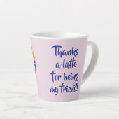 フレンドシップギフト、カラフルハート、カスタマイズ カフェラテマグ (右アングル)