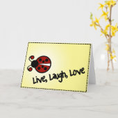 フレンドシップグリーティングカード |ライブ、笑う愛 カード (黄色い花)