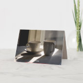 フレンドシップコーヒーカップのグリーティングカード カード (裏面)