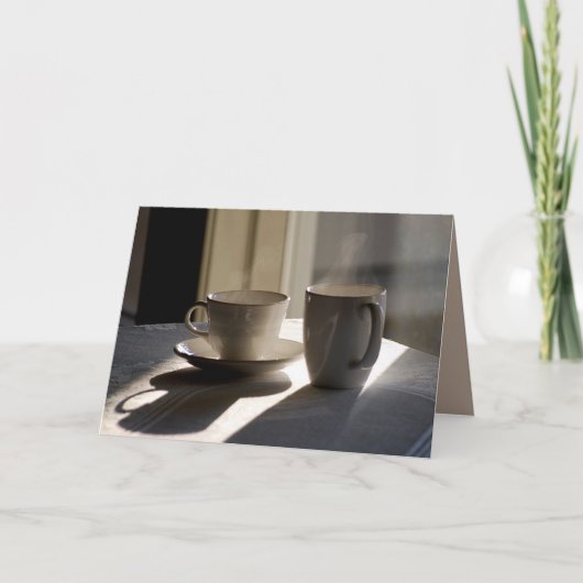 フレンドシップコーヒーカップのグリーティングカード カード (正面)