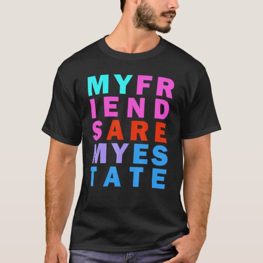 フレンドシップゴールレインボー感動的引用文 Tシャツ (正面)