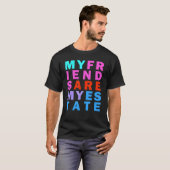 フレンドシップゴールレインボー感動的引用文 Tシャツ (正面フル)