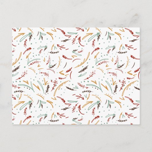 フレンドシップタイポグラフィ感謝祭ディナー インビテーションポストカード (裏面)