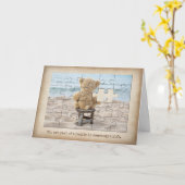 フレンドシップテディベアパズルカード カード (黄色い花)