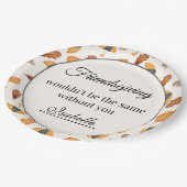 フレンドシップディナーホリデーパーティー食器ボホ ペーパープレート (アングル)