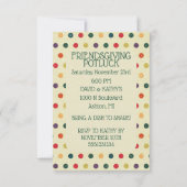 フレンドシップディナー招待状ひまわりカボチャ (裏面)