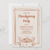 フレンドシップディナー秋感謝祭パーティー 招待状 (正面)