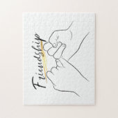 フレンドシップピンキープロミミニマルスラインアートカワイト ジグソーパズル (縦)