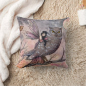 フレンドシップフクロウとフェアリー装飾用クッション クッション (ブランケット)