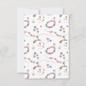 フレンドシップブレスレットガールジュエリーキッズパーソナライズされた サンキューカード (裏面)