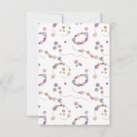 フレンドシップブレスレットガールジュエリーキッズパーソナライズされた サンキューカード (裏面)