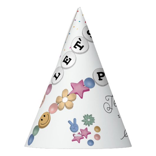 フレンドシップブレスレットガールジュエリーバースデーパーティー パーティーハット (左)