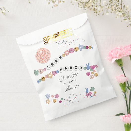 フレンドシップブレスレットガールジュエリーバースデーパーティー フェイバーバッグ (封をした状態)