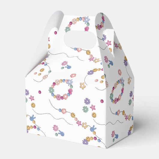 フレンドシップブレスレットガールジュエリーバースデーパーティー フェイバーボックス (裏面サイド)