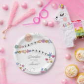 フレンドシップブレスレットガールジュエリーバースデーパーティー ペーパープレート (パーティー)