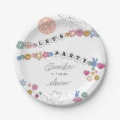 フレンドシップブレスレットガールジュエリーバースデーパーティー ペーパープレート (正面)