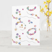 フレンドシップブレスレットガールジュエリーパターン カード (黄色い花)