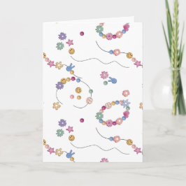 フレンドシップブレスレットガールジュエリーパターン カード