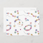 フレンドシップブレスレットガールジュエリーパターン ポストカード (正面/裏面)