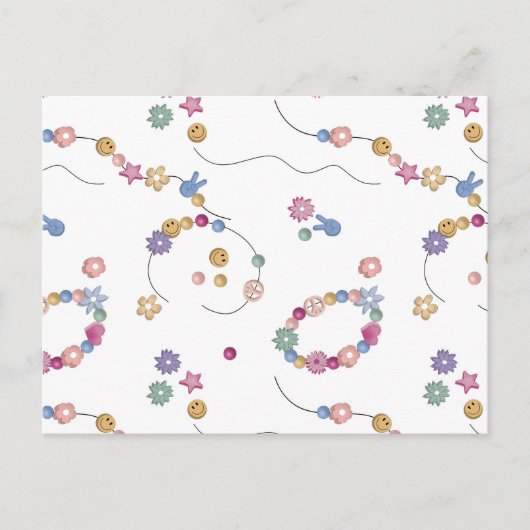 フレンドシップブレスレットガールジュエリーパターン ポストカード (正面)
