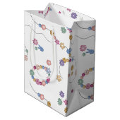 フレンドシップブレスレットガールジュエリーパターン ミディアムペーパーバッグ (裏面アングル)