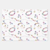 フレンドシップブレスレットガールジュエリーパターン ラッピングペーパーシート (正面2)