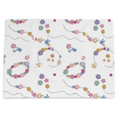 フレンドシップブレスレットガールジュエリーパターン ラージペーパーバッグ (正面)